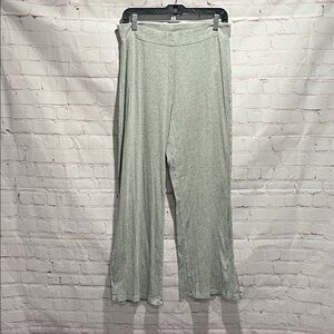 Love By GAP Women's Wide Leg Gray Ribbed Lounge‎ Wear Pants Size Large